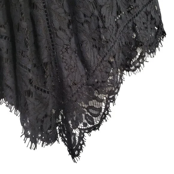 Isaac Mizrahi Live! Size XL Dress Lace WhimsiGoth Witchy Handkerchief Hem Flared - Picture 10 of 11